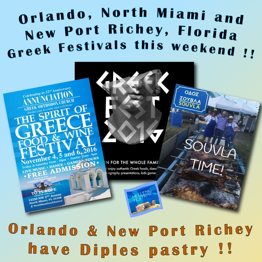 [3 Florida Greek Festivals this weekend!]