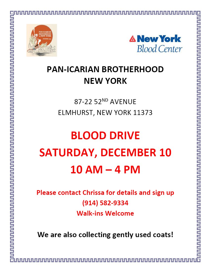 [Icarian Blood Drive in Elmhurst, New York]