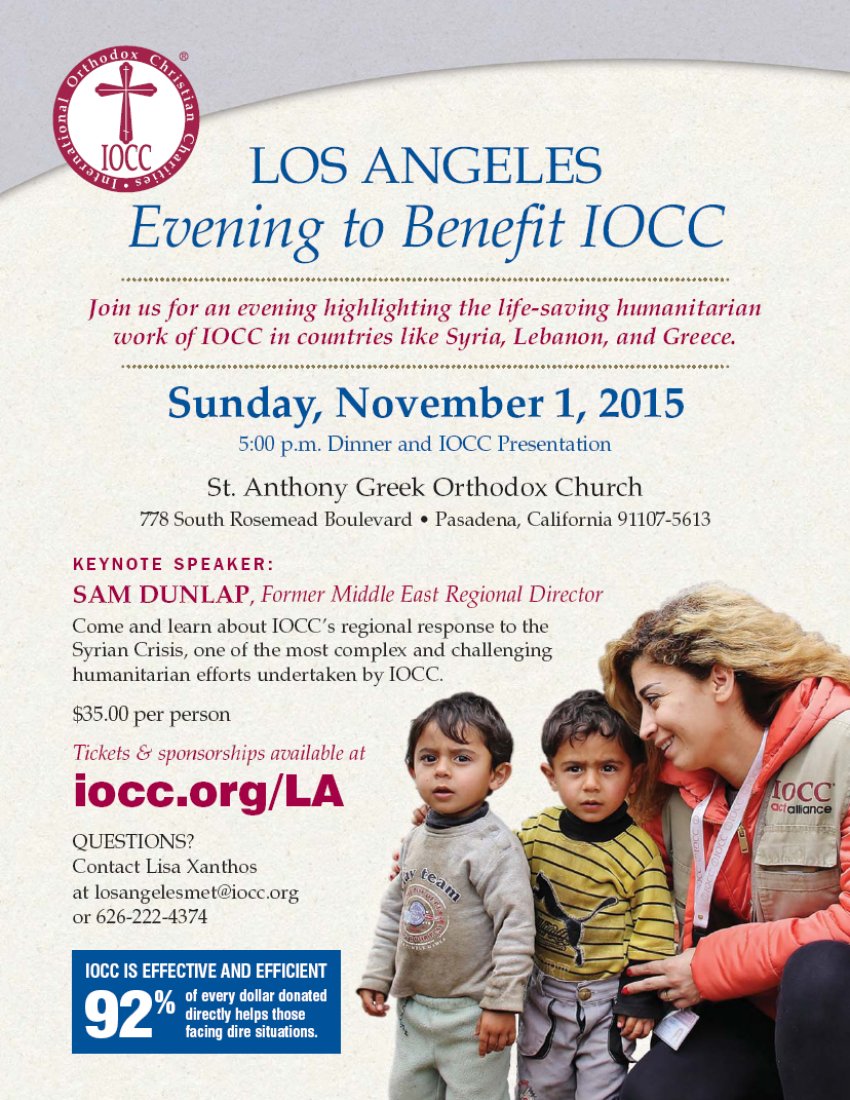 [IOCC Benefit Dinner in Pasadena, California]