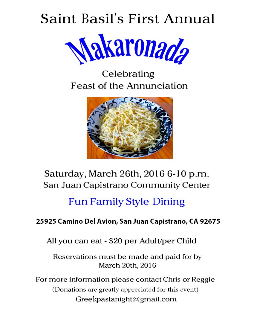 [Makaronada Night in San Juan Capistrano, California]