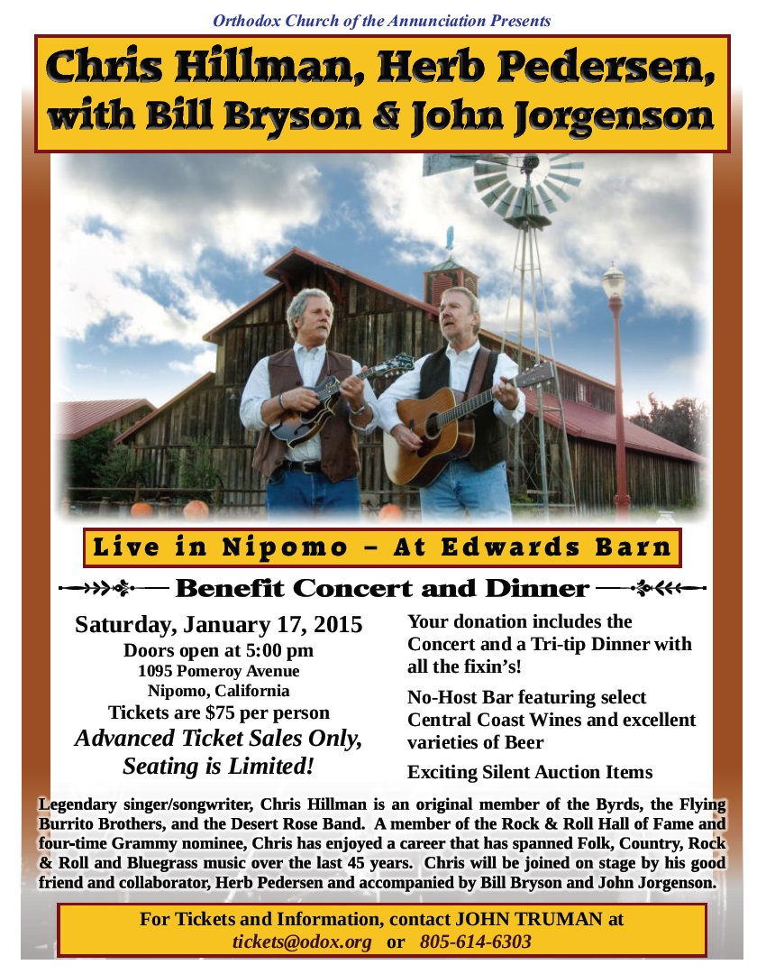 [Chris Hillman Benefit Concert in Nipomo, California]