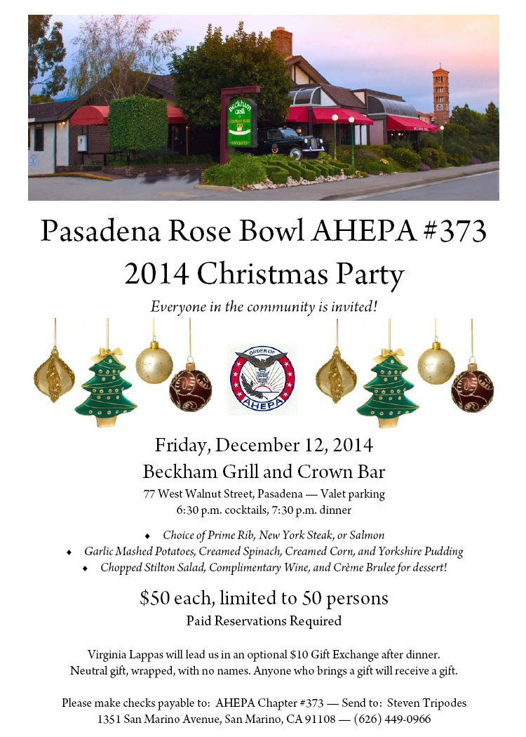 [Pasadena AHEPA Christmas Party]