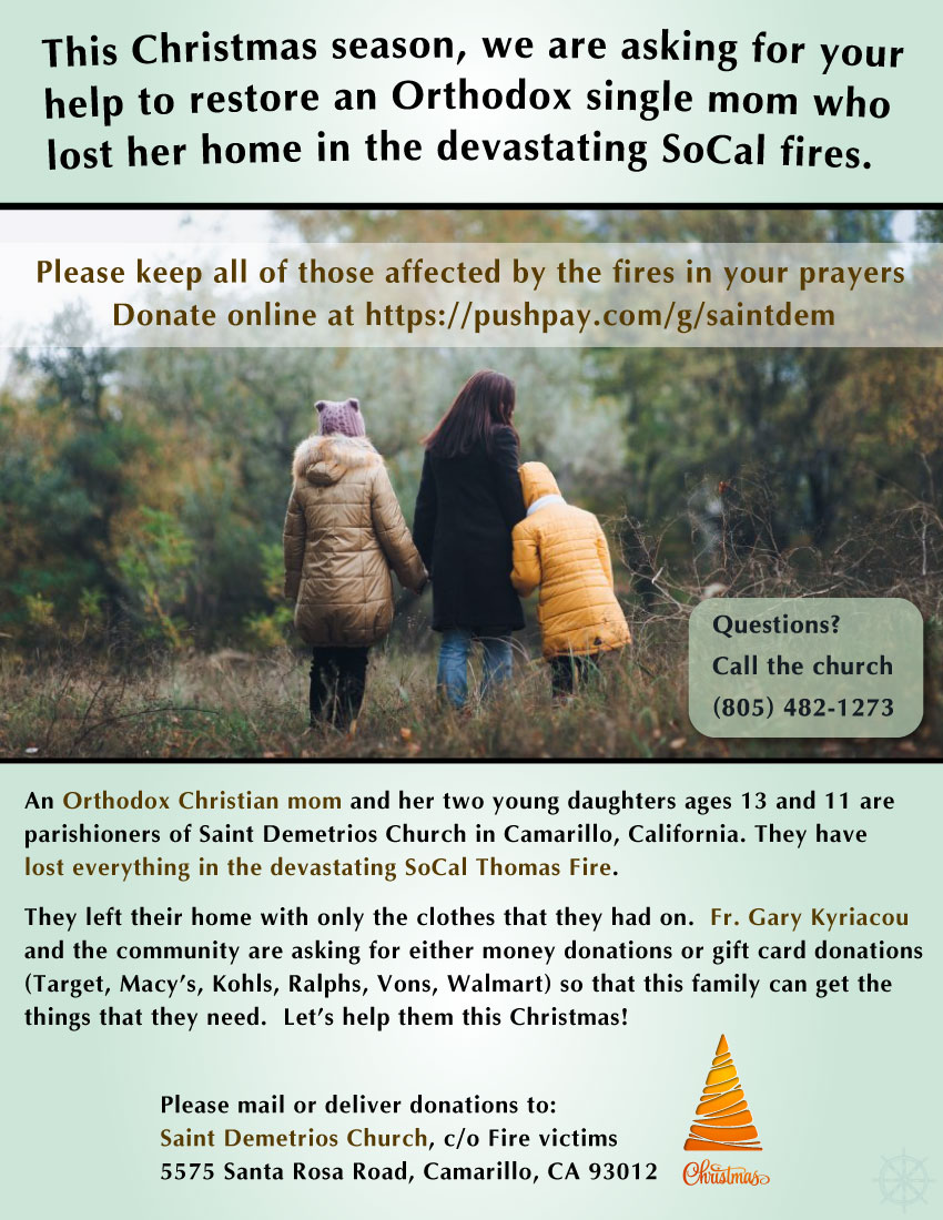 [Orthodox single mother SoCal fire victim]