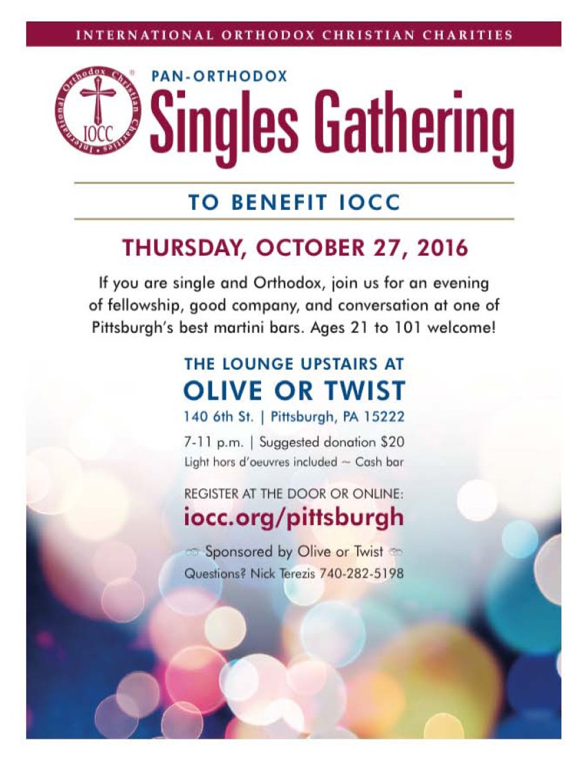 [IOCC Singles Gathering in Pittsburgh, Pennsylvania]