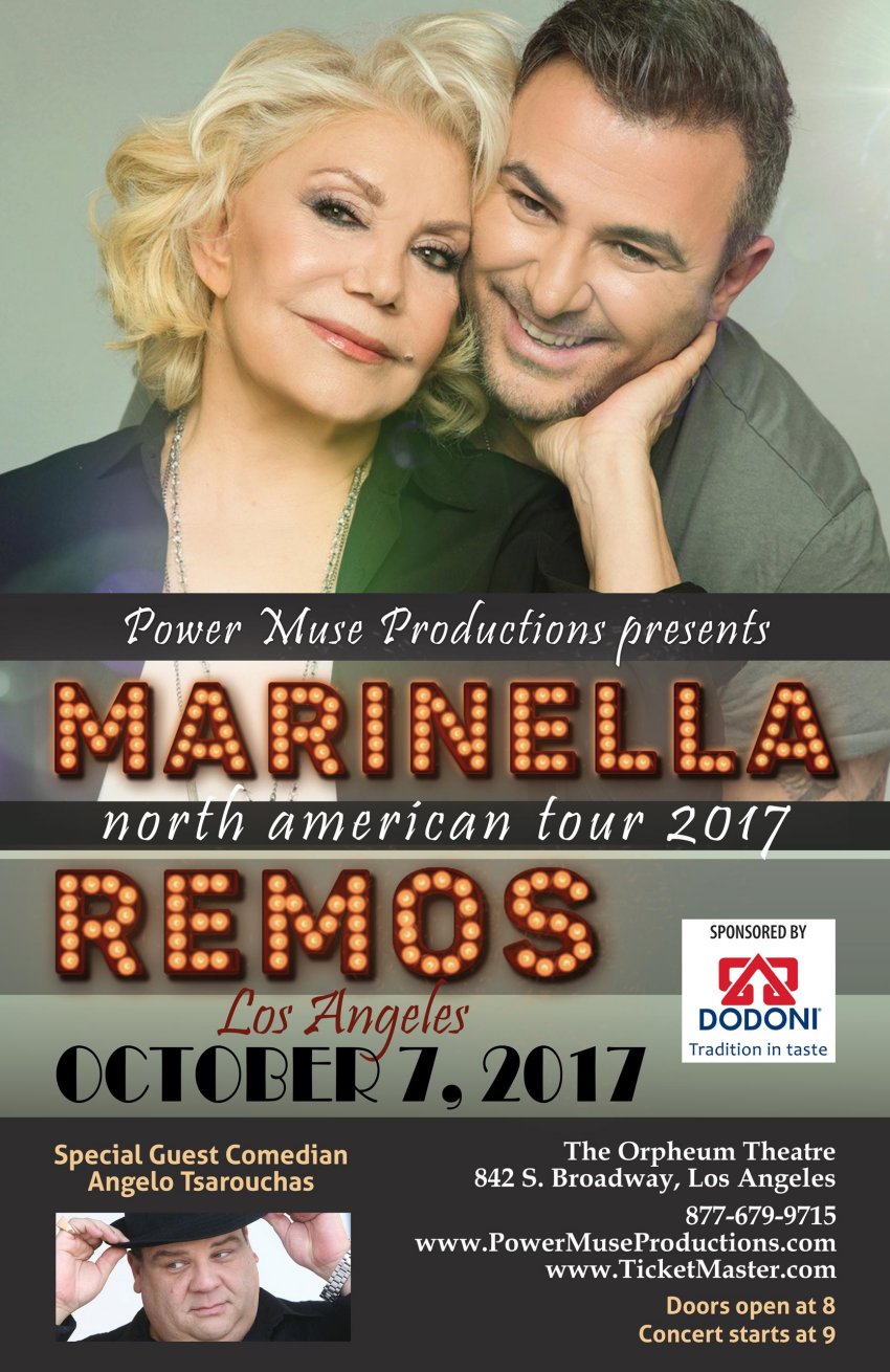 [Marinella and Remos in concert, with Angelo Tsarouchas in Los Angeles, California]